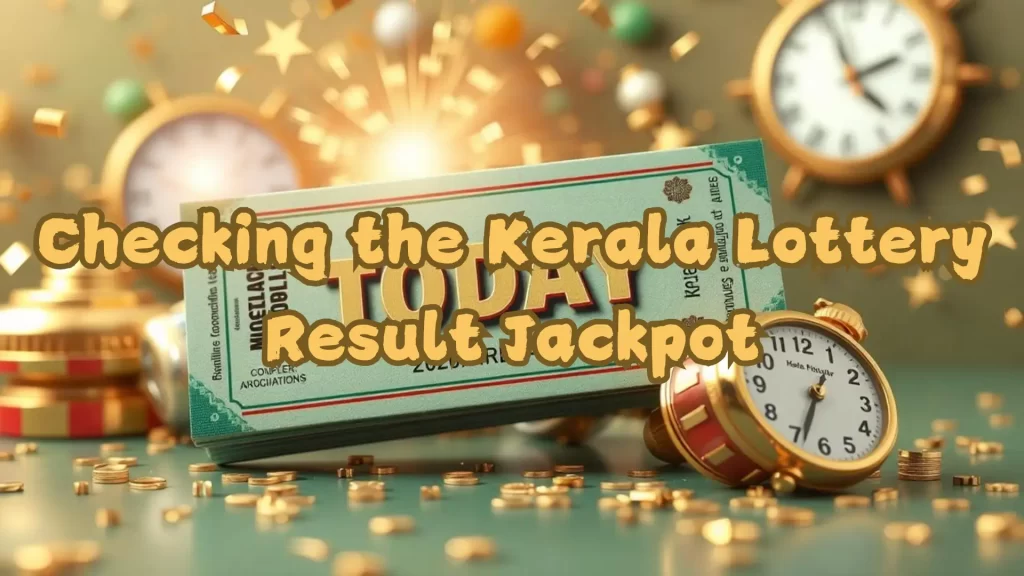 on image text "checking kerala lottery result jackpot"