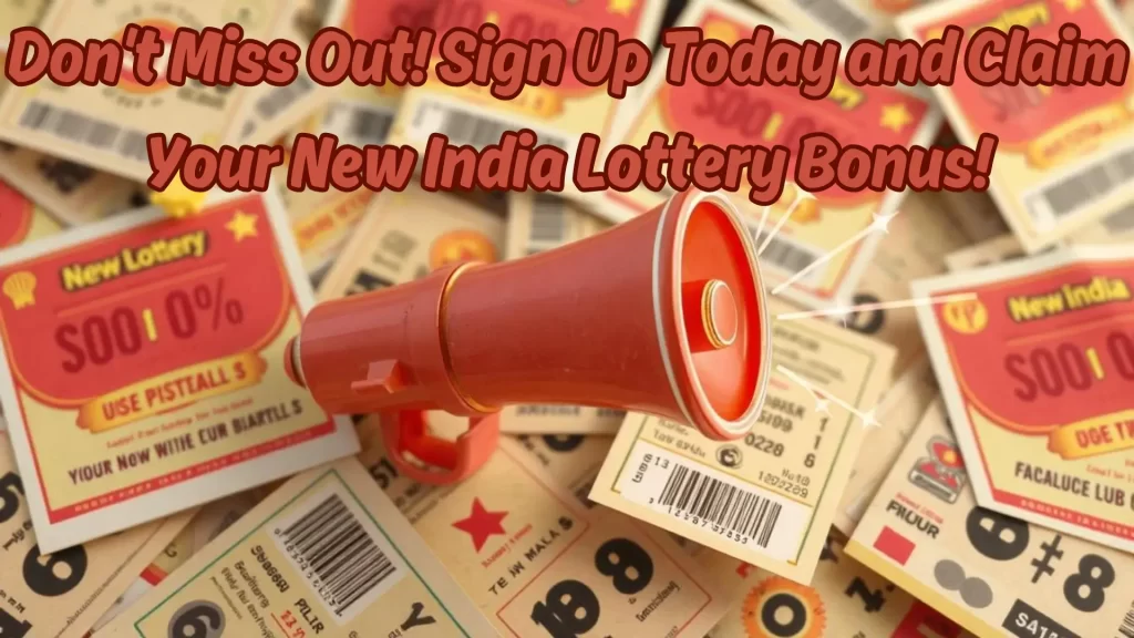 on image text "discover the best promotions in new india lottery"