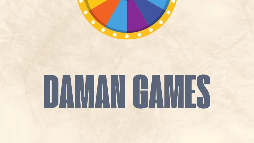 illustration text 'daman games'