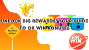 illustration text 'Unlock Big Rewards: Your Guide to OK Win Bonuses'